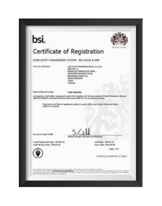 GMP Certification - BSI Group
